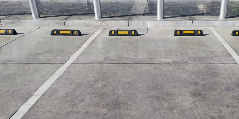 Vacant Parking Lot by the Foot Path